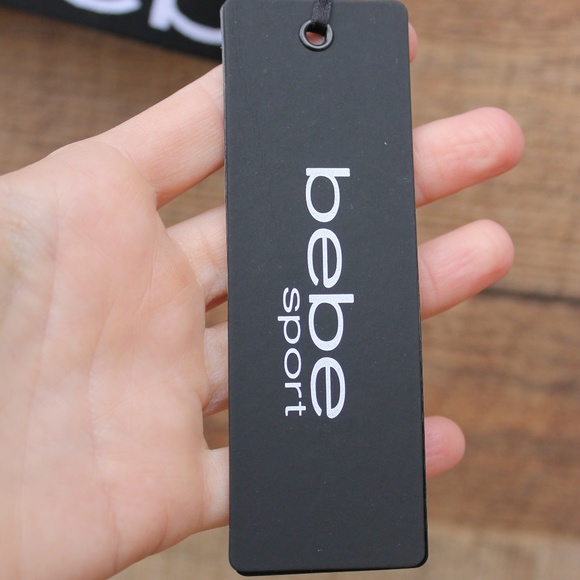 SOLD Bebe Active Sports Bra Gray Black Small - Picture 3 of 4